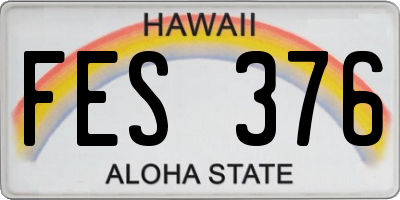HI license plate FES376