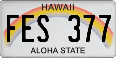 HI license plate FES377