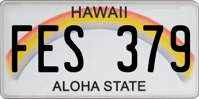 HI license plate FES379