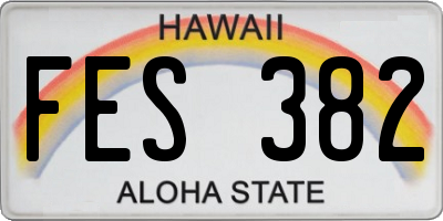 HI license plate FES382
