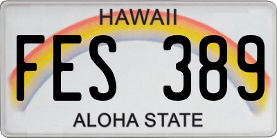 HI license plate FES389