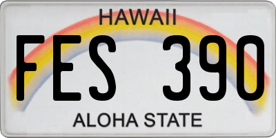 HI license plate FES390