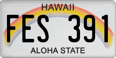 HI license plate FES391