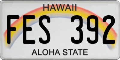 HI license plate FES392