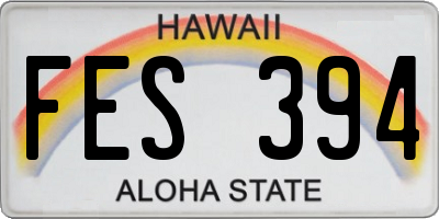 HI license plate FES394