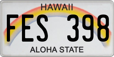 HI license plate FES398