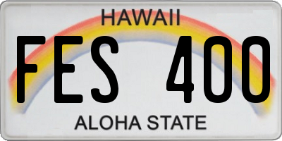 HI license plate FES400