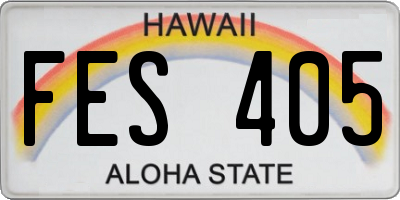 HI license plate FES405