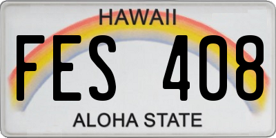 HI license plate FES408