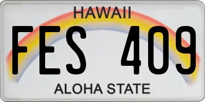 HI license plate FES409