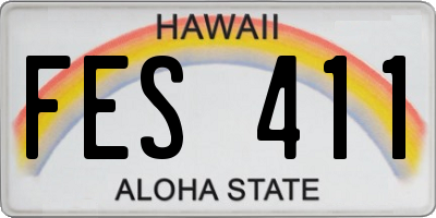 HI license plate FES411