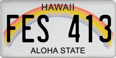 HI license plate FES413
