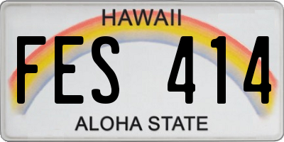 HI license plate FES414