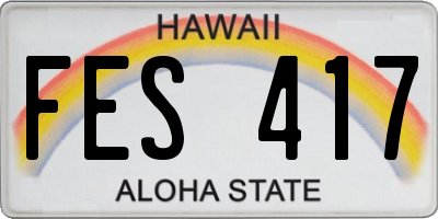 HI license plate FES417