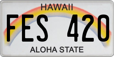 HI license plate FES420