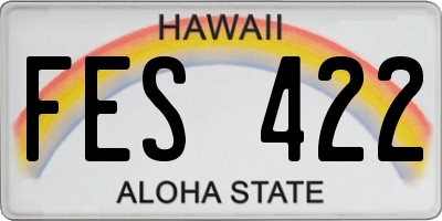 HI license plate FES422