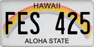 HI license plate FES425