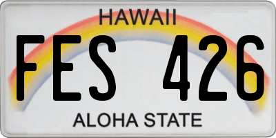 HI license plate FES426