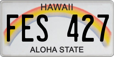 HI license plate FES427
