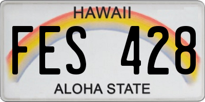 HI license plate FES428
