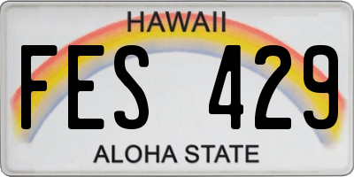 HI license plate FES429