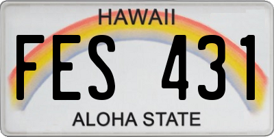 HI license plate FES431