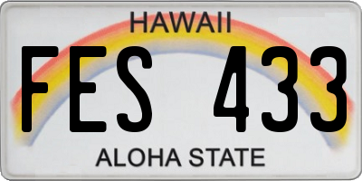 HI license plate FES433
