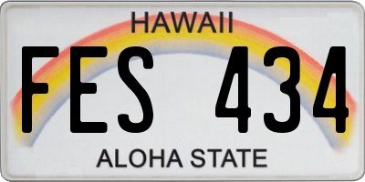 HI license plate FES434