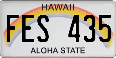 HI license plate FES435