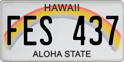 HI license plate FES437