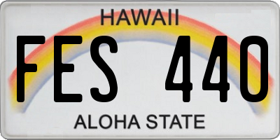 HI license plate FES440