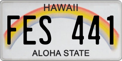 HI license plate FES441
