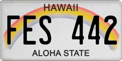 HI license plate FES442