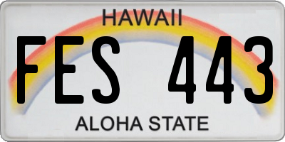 HI license plate FES443