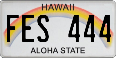 HI license plate FES444