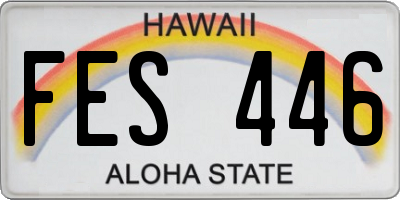 HI license plate FES446