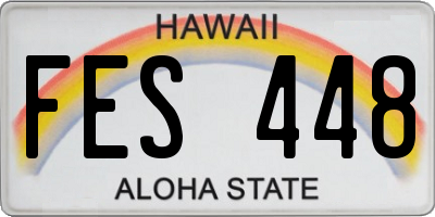 HI license plate FES448
