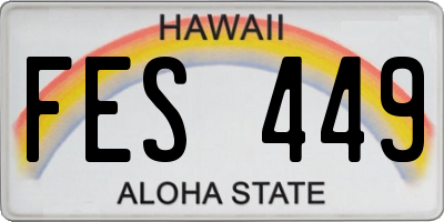 HI license plate FES449
