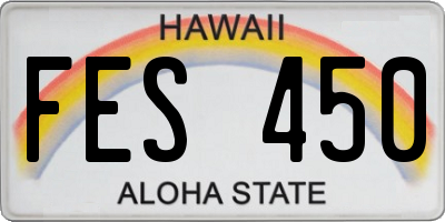 HI license plate FES450