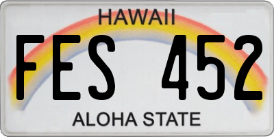 HI license plate FES452