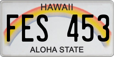 HI license plate FES453