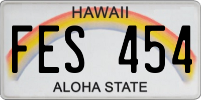 HI license plate FES454