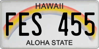 HI license plate FES455