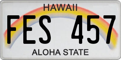 HI license plate FES457