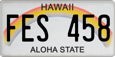 HI license plate FES458