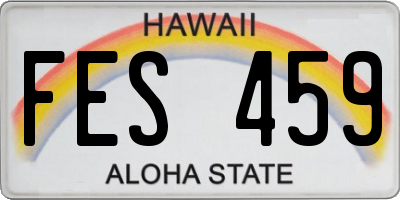 HI license plate FES459