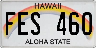 HI license plate FES460