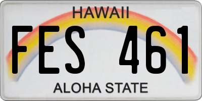 HI license plate FES461