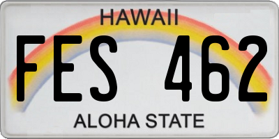 HI license plate FES462