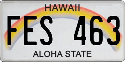 HI license plate FES463